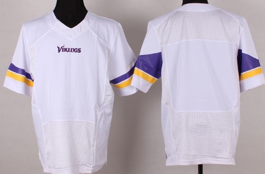 Men's  Minnesota Vikings Blank White White Nik Elite Jersey