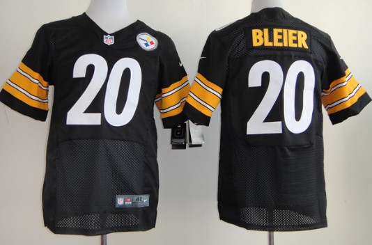 Men's Pittsburgh Steelers Retired Player #20 Rocky Bleier Black Nike Elite Jersey