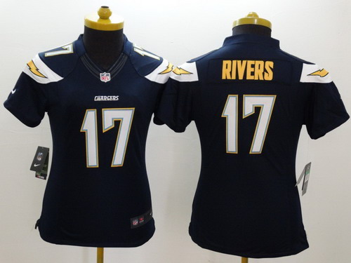 Women's San Diego Chargers #17 Philip Rivers 2013 Navy Blue Nik Limited Jersey