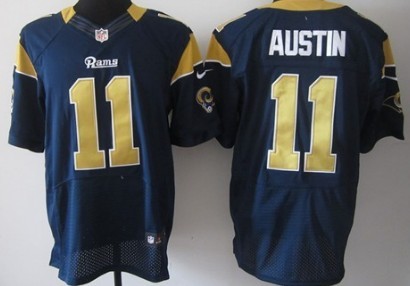 Men's St. Louis Rams #11 Tavon Austin Navy Blue Nik Elite Jersey