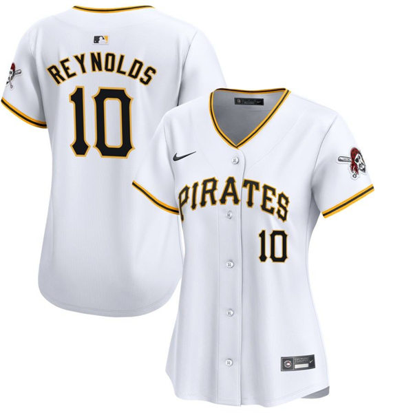 Womens Pittsburgh Pirates #10 Bryan Reynolds Stitched Nike White jersey