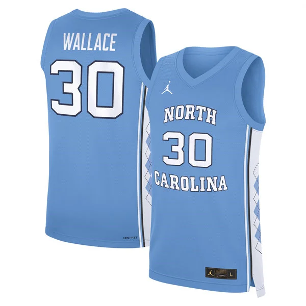 North Carolina Tar Heels #30 Rasheed Wallace Blue College Basketball Jersey