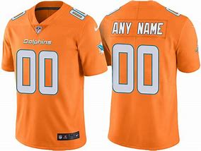 Men's Custom Miami Dolphins Nike Orange Color Rush Limted Adults Personal Football Jersey