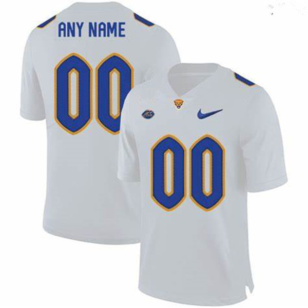 Mens Pittsburgh Panthers Custom Nike White College Football Game Jersey