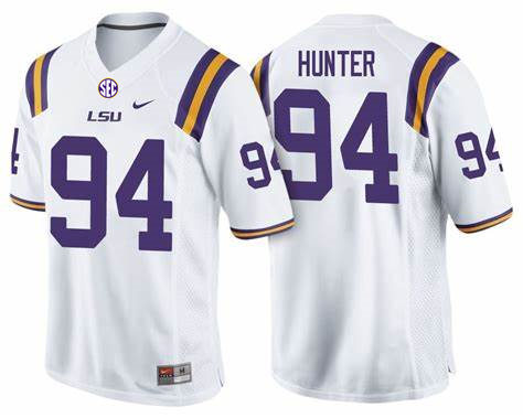 Mens LSU Tigers #94 Danielle Hunter White Nike Stitched College Game Football Jersey