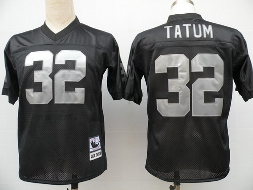 Oakland Raiders #32 Jack Tatum Black Throwback Jersey