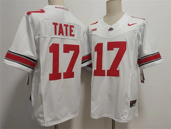 Mens Ohio State Buckeyes #17 Carnell Tate White F.U.S.E. Limited College Football Game Jersey