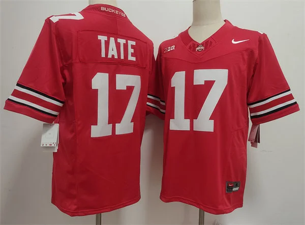 Mens Ohio State Buckeyes #17 Carnell Tate F.U.S.E. Limited Scarlet College Football Game Jersey