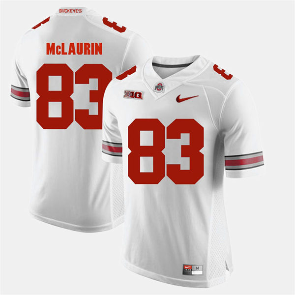 Mens Ohio State Buckeyes #83 Terry McLaurin Nike White Game Football Jersey
