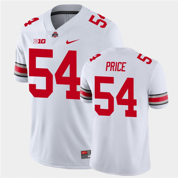 Billy Price Ohio State Buckeyes Men's Jersey - #54 NCAA White Replica Authentic