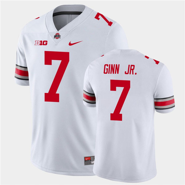 Ted Ginn Jr Ohio State Buckeyes Men's Jersey - #7 NCAA White Replica Authentic