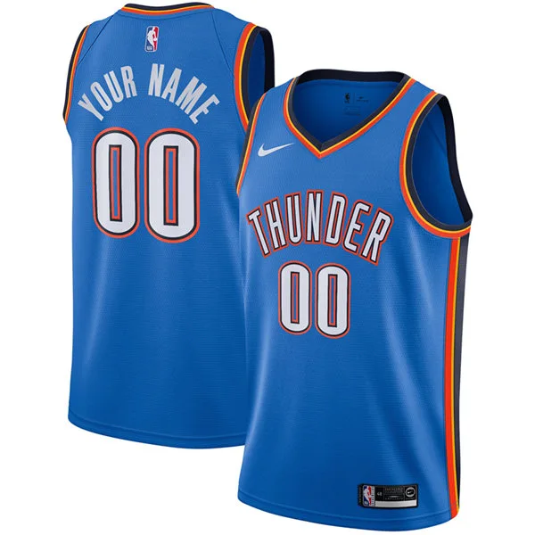 Oklahoma City Thunder Custom Blue Icon Edition Swingman Jersey