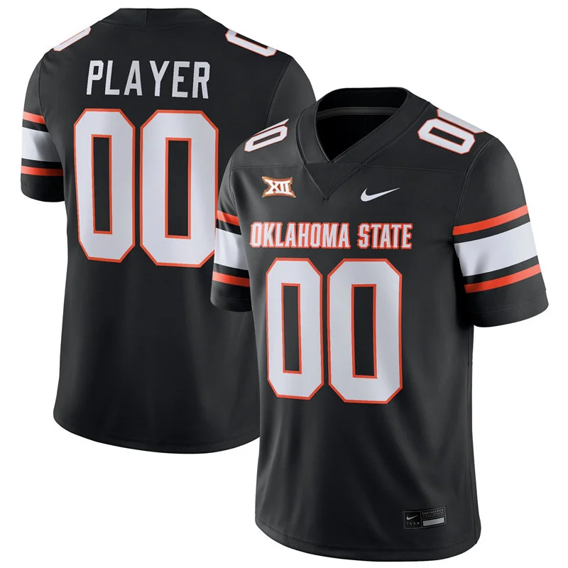Oklahoma State Cowboys Custom Nike Black Football Uniform Jersey