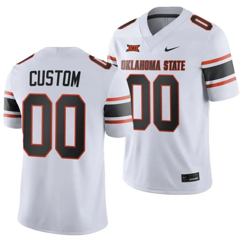 Oklahoma State Cowboys Custom Nike Football Uniform Jersey White Black