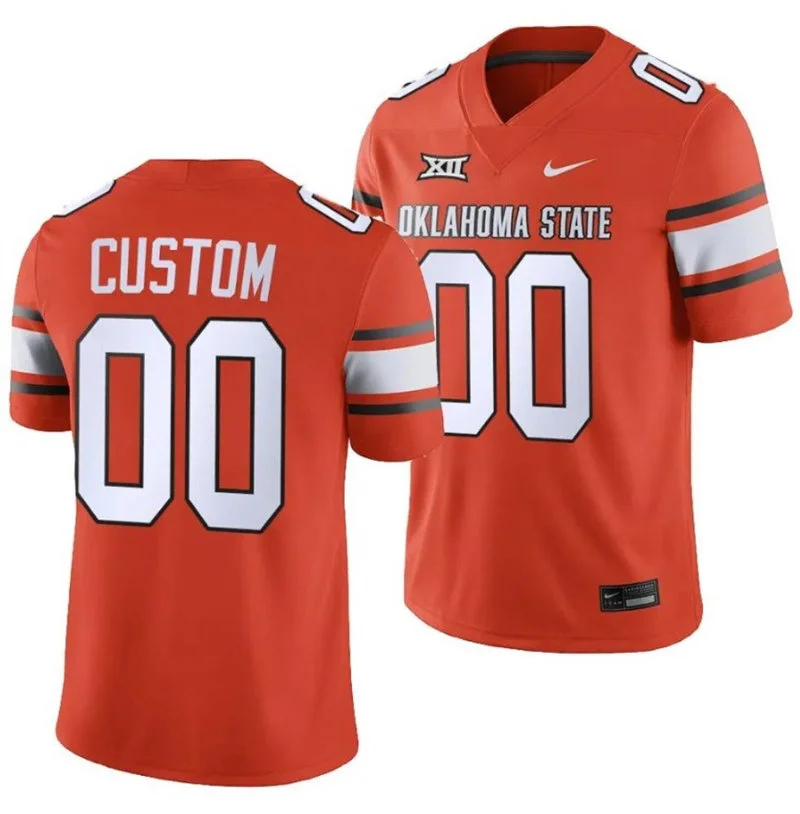 Oklahoma State Cowboys Custom Nike Orange Football Uniform Jersey