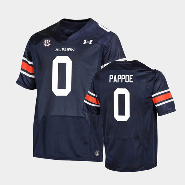 Mens Auburn Tigers #0 Owen Pappoe Under Armour Navy College Football Jersey