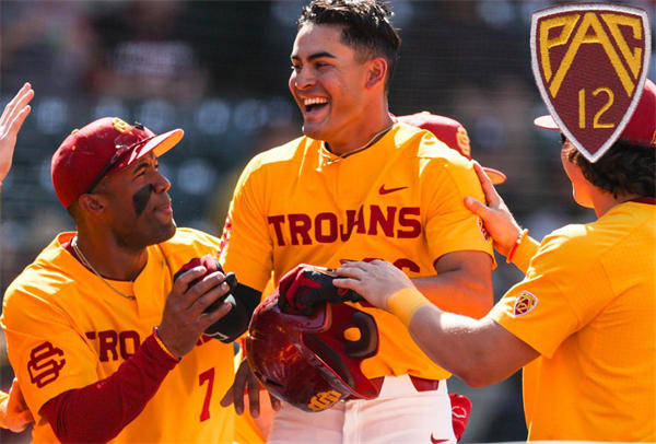 Men's Youth Womens USC Trojans Custom Nike PAC12 Gold Two-Button Pullover Baseball JERSEY