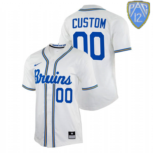 Men's Youth UCLA Bruins Custom Nike White College Baseball Game Jersey