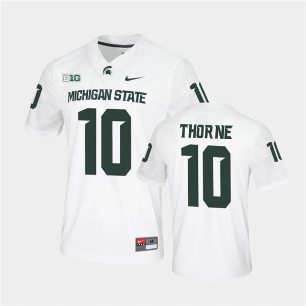 Men's Michigan State Spartans #10 Payton Thorne Nike White College Game Football Jersey Men's Michigan State Spartans #10 Payton Thorne Nike White College Game Football Jersey