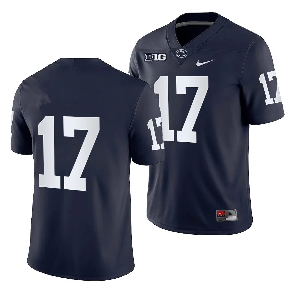 Penn State Nittany Lions #17 Ethan Grunkemeyer Navy College Football Game Jersey