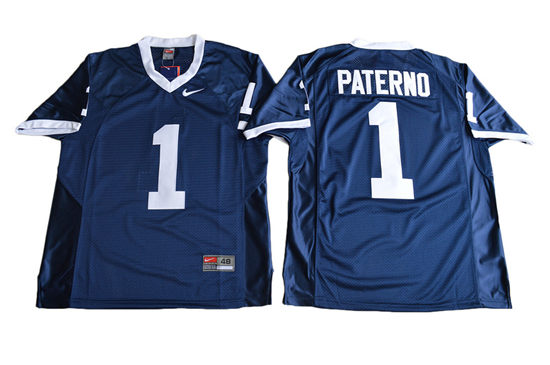 Mens Penn State Natty Lions #1 Joe Paterno Navy Blue Throwback College Football Jersey