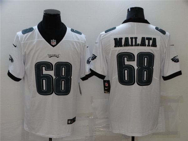 Mens Philadelphia Eagles #68 Jordan Mailata Nike White Vapor Limited Jersey