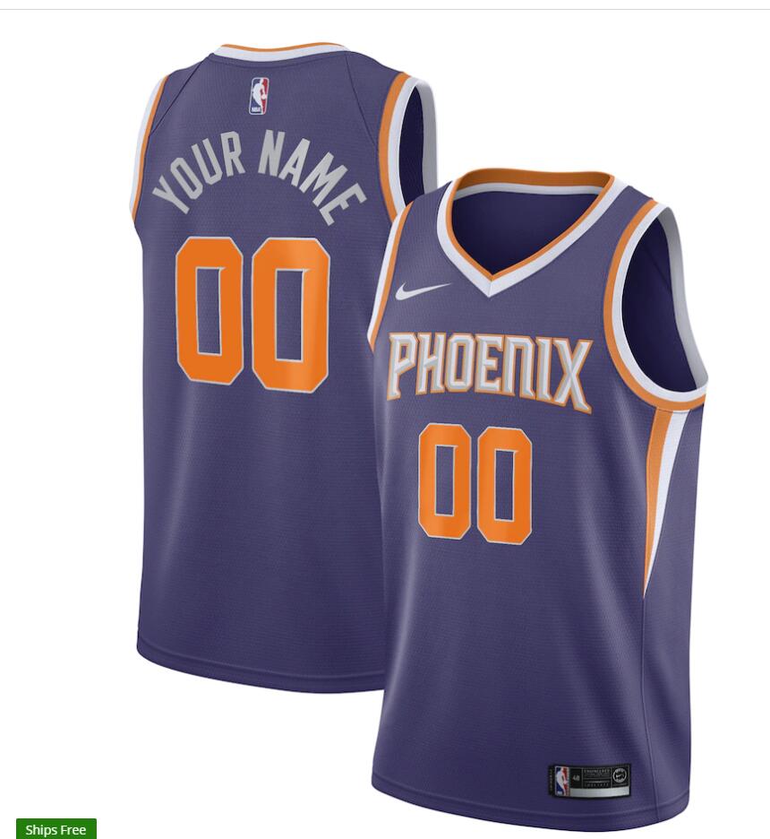 Kids Phoenix Suns Customized Nike Purple Icon Edition Jersey