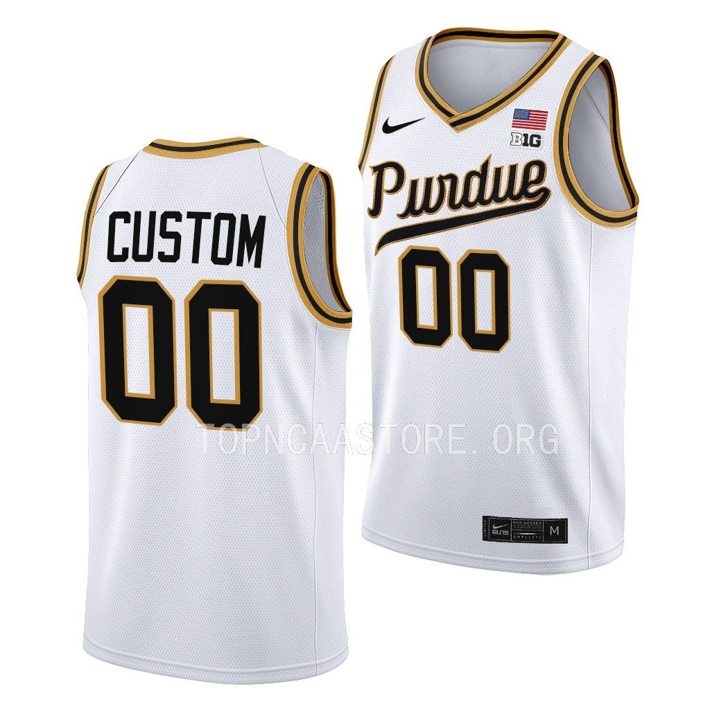 Men's Youth Purdue Boilermakers Nike White Unveil Rick Mount-Era Retro Basketball Jersey