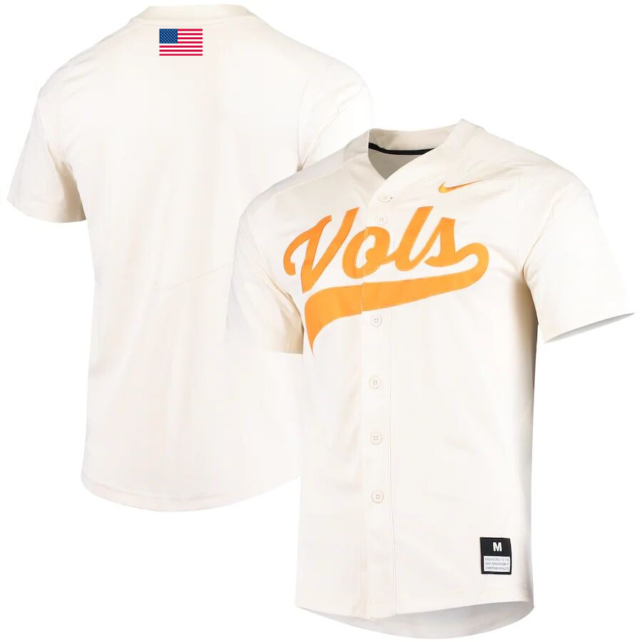 Tennessee Volunteers Blank Nike Cream Vols College Baseball Jersey