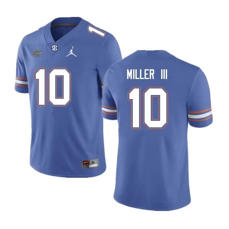 Mens Florida Gators #10 Jack Miller III Royal College Football Game Jersey