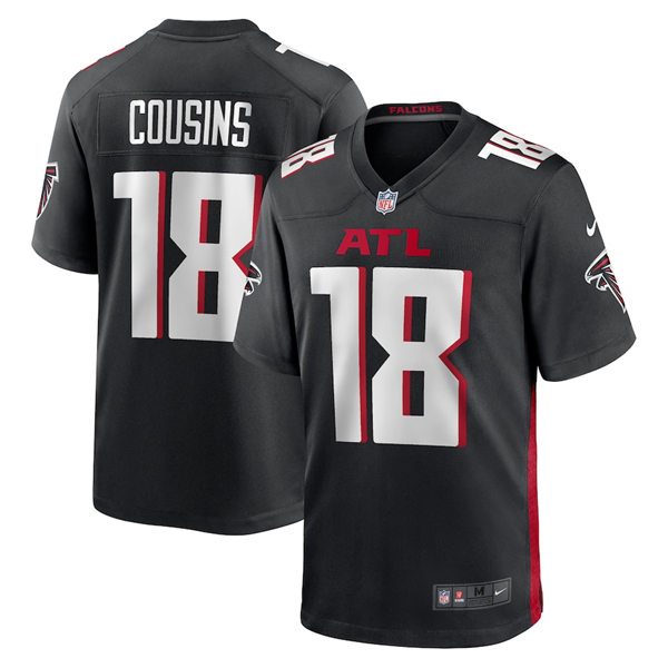 Youth Atlanta Falcons #18 Kirk Cousins Nike Black Limited Jersey