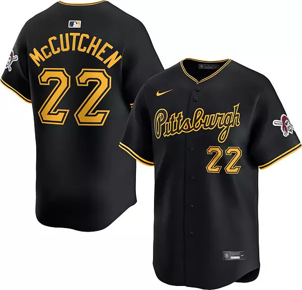 Mens Pittsburgh Pirates #22 Andrew McCutchen Nike Black Alternate 2nd Pittsburgh Limited  Player Jersey