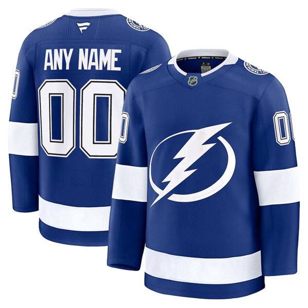 Youth Tampa Bay Lightning Custom Fanatics Home Blue Premium Jersey