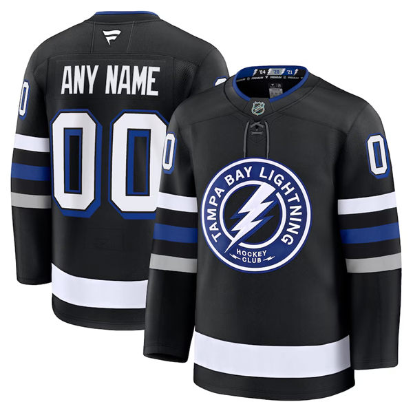 Youth Tampa Bay Lightning Custom Fanatics Black Alternate Jersey