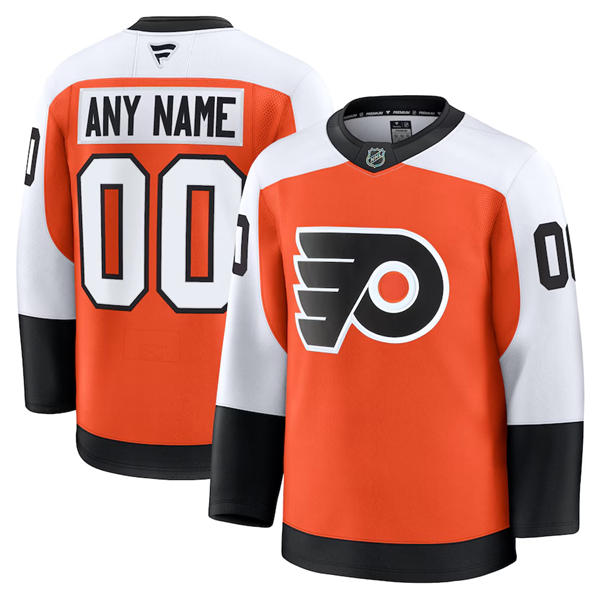 Mens Youth Philadelphia Flyers Custom Fanatics Home Orange Jersey