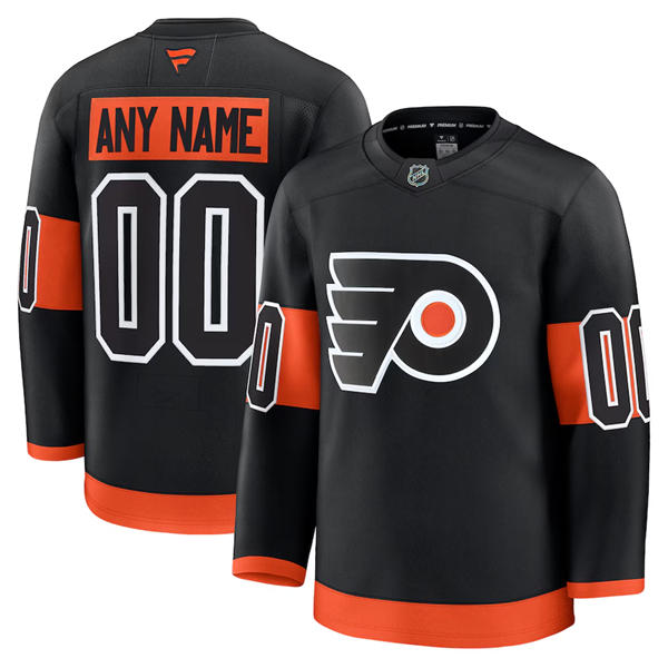 Mens Youth Philadelphia Flyers Custom Fanatics Black Alternate Premium Jersey