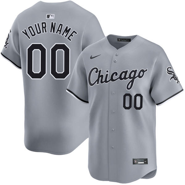 Men's Youth Womens Chicago White Sox Custom Nike Grey Alternate Limited Men's Youth Womens
