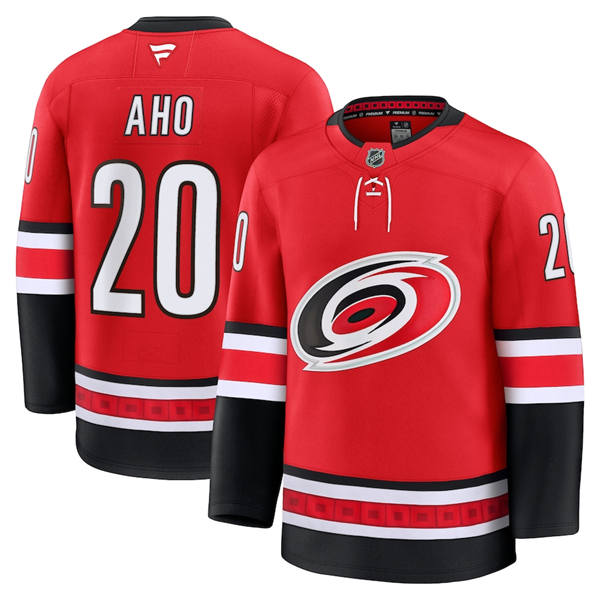 Youth Carolina Hurricanes #20 Sebastian Aho Fanatics Alternate Red Primegreen Player Jersey