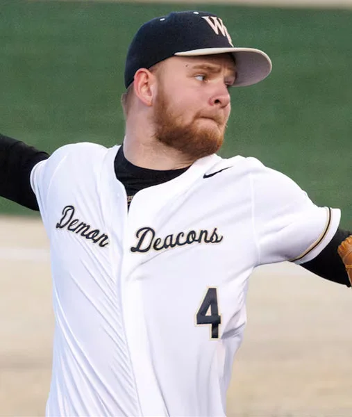 Wake Forest Demon Deacons #4 Blake Morningstar White College Baseball Game Jersey