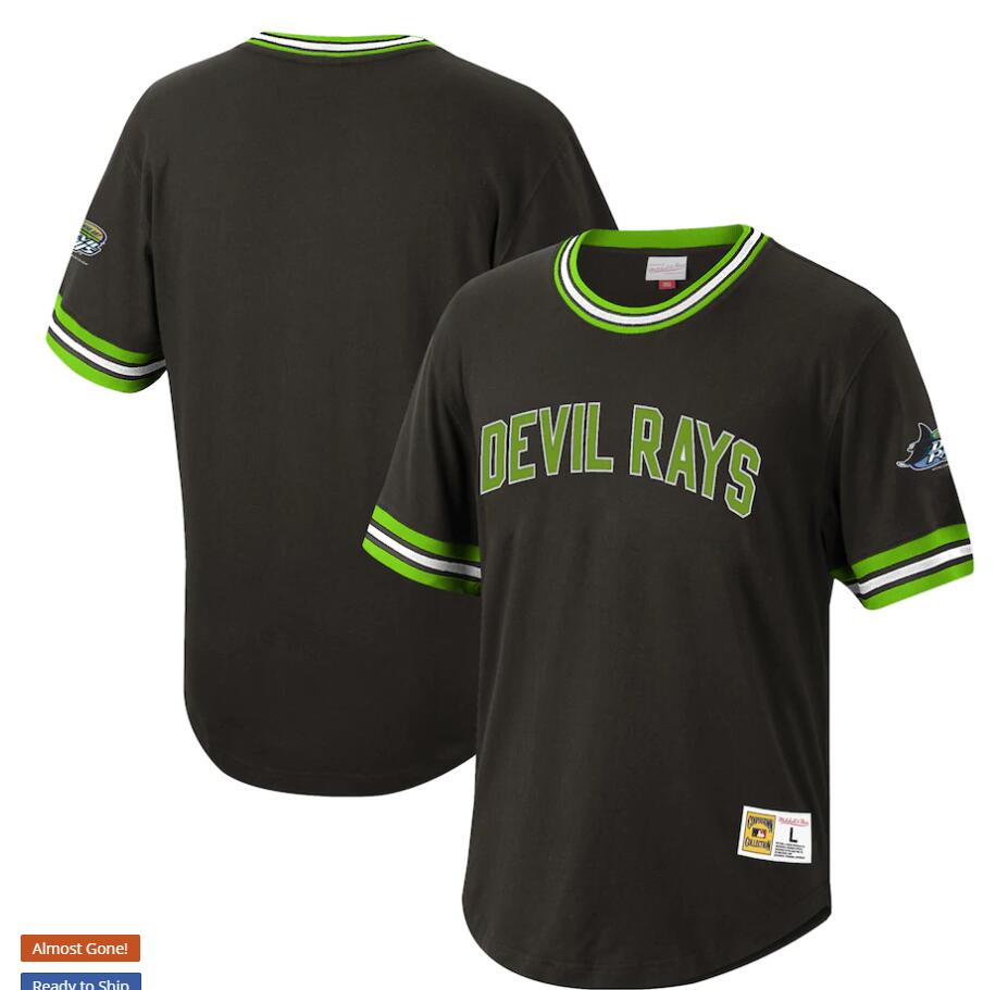 Mens Tampa Bay Devil Rays Custom Wade Boggs Carl Crawford Carlos Pena Don Zimmer Fred McGriff Black Cooperstown Jersey