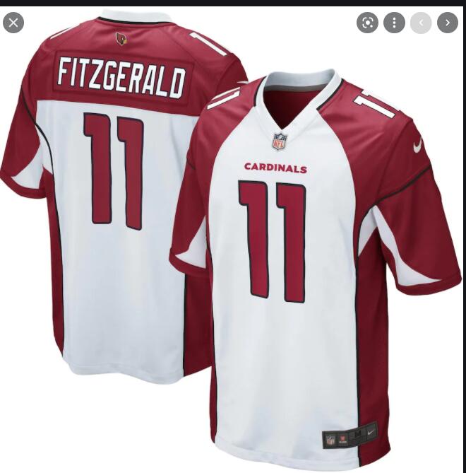 Mens Arizona Cardinals #11 Larry Fitzgerald Nike White Vapor Limited Jersey