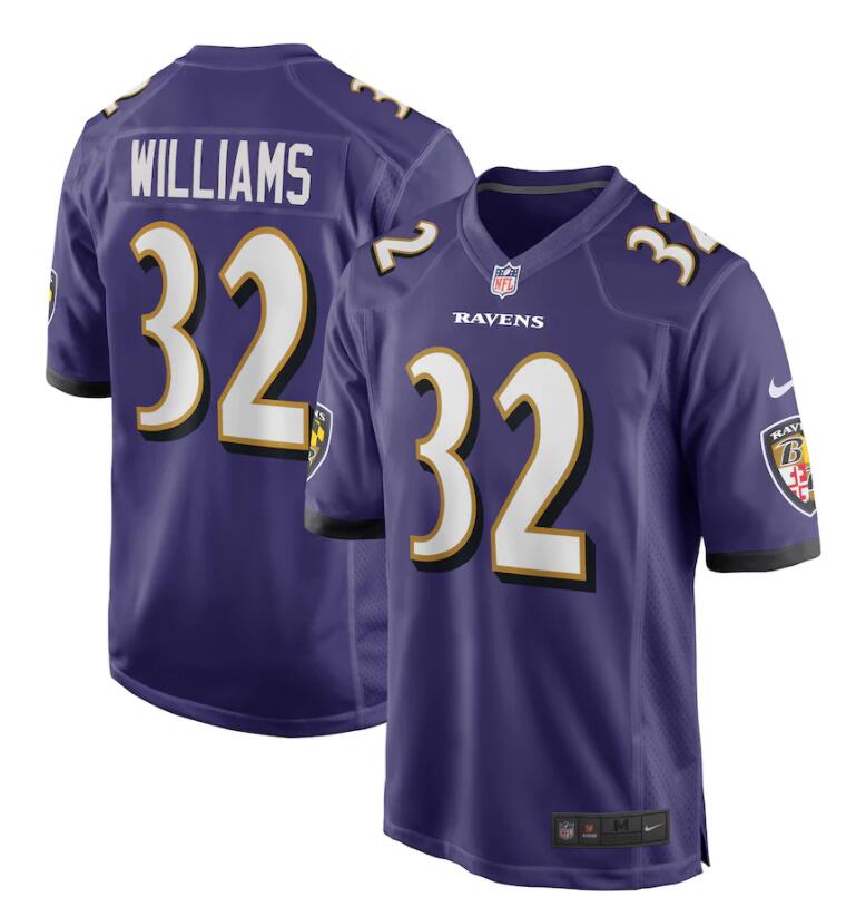 Mens Baltimore Ravens #32 Marcus Williams Nike Purple Vapor Limited Player Jersey