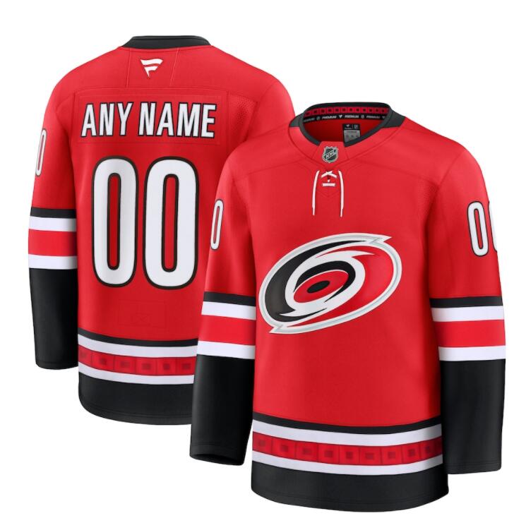 Men's Carolina Hurricanes Custom Fanatics Alternate Red Primegreen Jersey