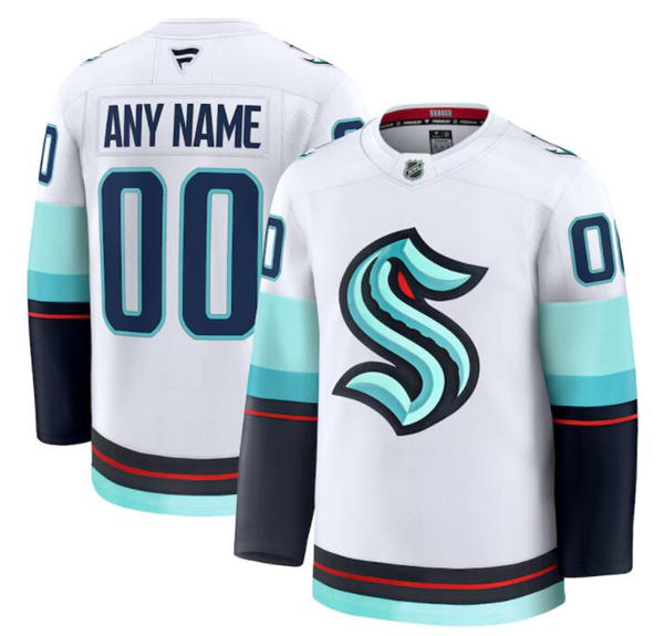 Womens Seattle Kraken Custom Fanatics Away White Premium Jersey