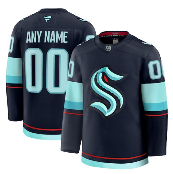 Womens Seattle Kraken Custom Fanatics Navy Home Premium Jersey