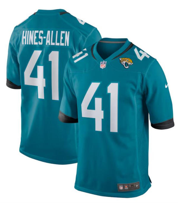 Mens Jacksonville Jaguars #41 Josh Hines-Allen Nike Teal Alternate Vapor Untouchable Limited Jersey