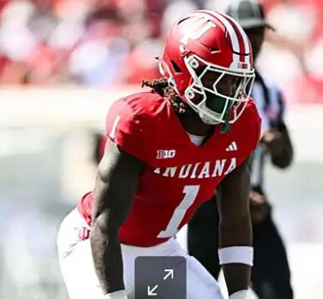 Indiana Hoosiers #1 Roman Hemby Crimson Indiana College Football Jersey