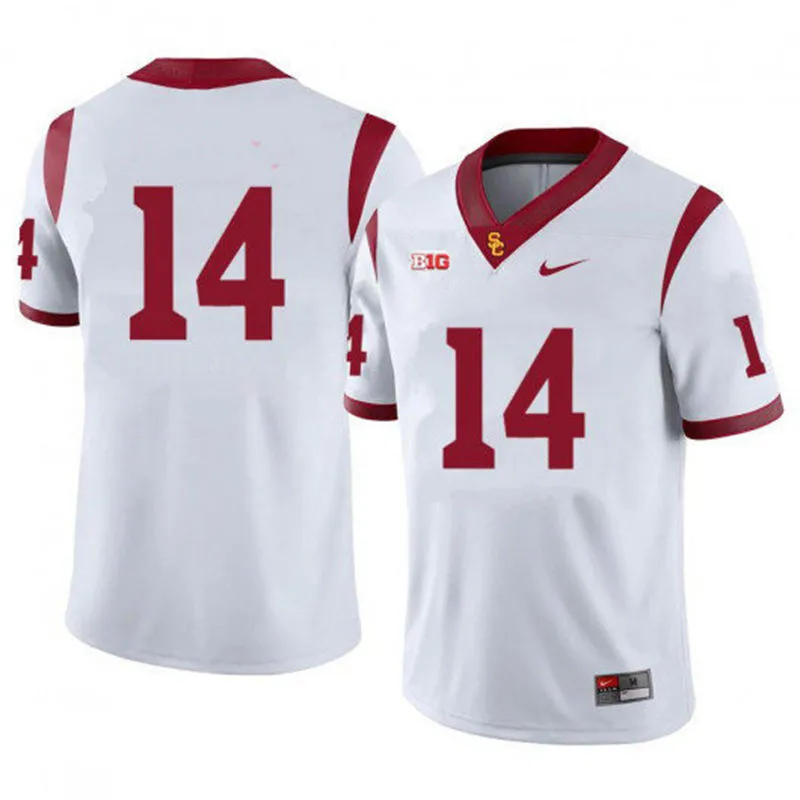 Mens Youth USC Trojans #14 Jayden Maiava BIG White College Football Game Jersey