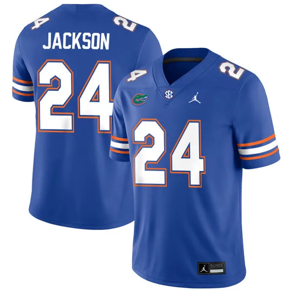 Mens Youth Florida Gators #24 Ja'kobi Jackson Royal College Football Game Jersey