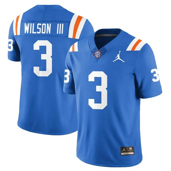 Florida Gators #3 Eugene Wilson III Royal 1960's Retro Football Jersey